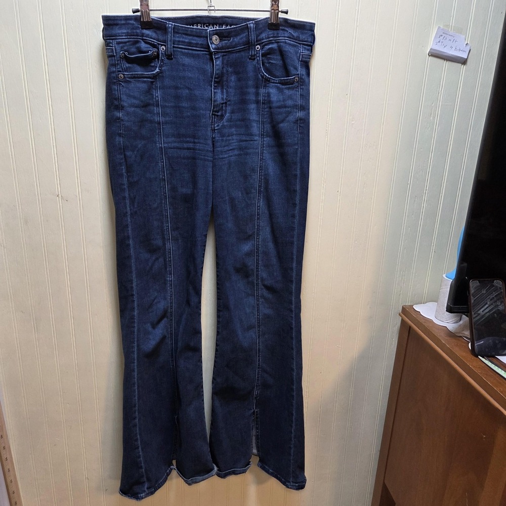 American Eagle Outfitters Jeans Womens 10 Blue Wash Flare Next Level Stretch